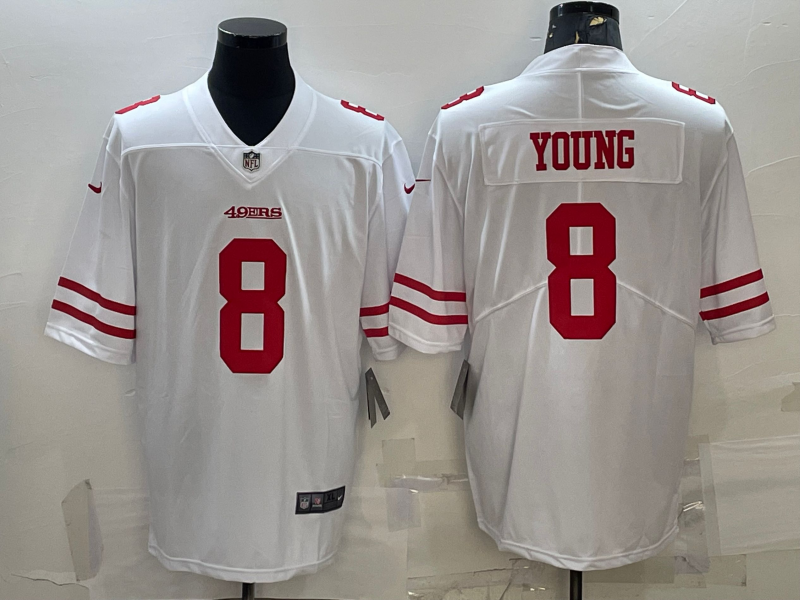 Men's San Francisco 49ers Steve Young #8 White Jersey